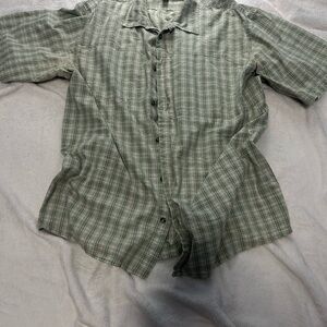 Cabela's Olive Checkered Casual Shirt‎